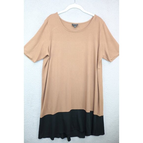 J. Jill Wearever Short Sleeve Midi Dress-Size XL/Petite-Lagenlook-Minimalist - Picture 1 of 10